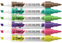 Duotip marker Ecoline botanisch set 6 kleuren