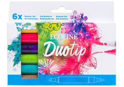 Duotip marker Ecoline botanisch set 6 kleuren