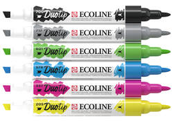 Duotip marker Ecoline basis set 6 kleuren