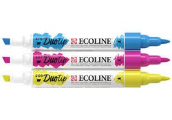 Duotip marker Ecoline primair set 3 kleuren