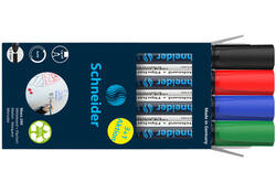 Viltstift Schneider Maxx 290 whiteboard rond 2-3mm assorti doos à 3+1 gratis
