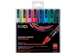 Verfstift Posca PC5M medium assorti set à 8 stuks