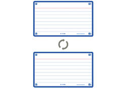 Flashcard Oxford 2.0 75x125mm 80vel 250gr lijn blauw