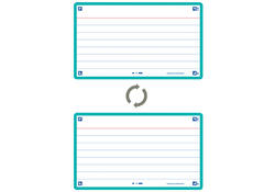 Flashcard Oxford 2.0 75x125mm 80vel 250gr lijn mint