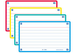 Flashcard Oxford 2.0 75x125mm 80vel 250gr lijn assorti