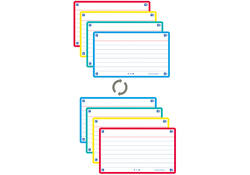 Flashcard Oxford 2.0 75x125mm 80vel 250gr lijn assorti