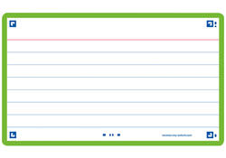 Flashcard Oxford 2.0 75x125mm 80vel 250gr lijn groen