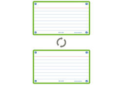 Flashcard Oxford 2.0 75x125mm 80vel 250gr lijn groen