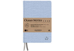 Notitieboek Aurora Ocean A5 192blz lijn 80gr linnenstructuur kaft blauw