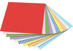 Vouwblaadjes Folia 80gr 20x20cm 50 vel 2-zijdig 10 basics designs