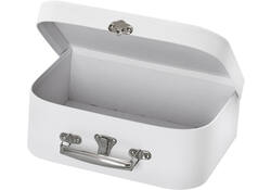 Koffer Folia set à 2 stuks 23x15x6.5cm en 18x13x6cm wit