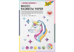 Regenboogpapier en karton Folia 24x34cm 120gr en 250gr 12 vel 6 tinten