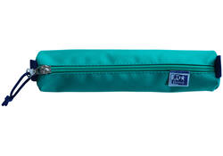 Pennenetui Oxford rond turquoise