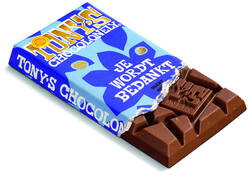 Chocolade Tony's Chocolonely je wordt bedankt reep 180gr