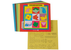 Vouwkartons vierkant 12x12cm 105gram assorti