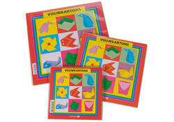 Vouwkartons vierkant 12x12cm 105gram assorti