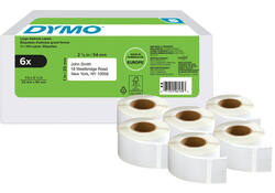 Etiket Dymo LabelWriter adressering 25x54mm 6 rollen á 500 stuks wit