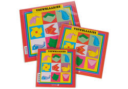 Vouwblaadjes vierkant 16x16cm 65gram assorti