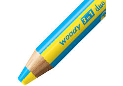 Kleurpotloden STABILO 882 woody 3 in 1 duo inclusief puntenslijper assorti etui 10 à stuks
