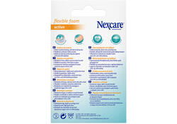 Wondpleister Nexcare active flexible foam waterbestendig 6x10cm 10 stuks