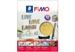 Bladmetaal Fimo 14x14cm 10vel goud