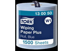 Poetspapier Tork Wiping Plus W1 37cmx510m blauw 130050