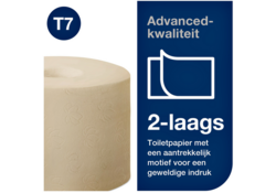 Toiletpapier Tork T7 hulsloos Natural Advanced midsize 2-laags 900vel 472155
