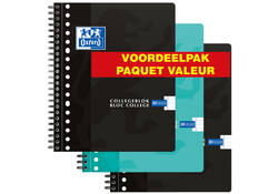 Collegeblok Oxford School A5+ lijn 17-gaats 160 pagina's 80gr scratch&win assorti