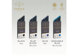 Inktpatroon Parker Quink blauwzwart blister à 10 stuks