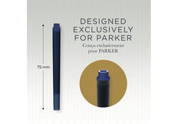Inktpatroon Parker Quink blauwzwart blister à 10 stuks