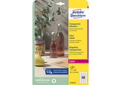 Etiket Avery Zweckform L7781-25 45.7x25.4mm transparant 1000stuks