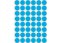 Etiket Avery Zeckform 3375 rond 18mm blauw 1056stuks
