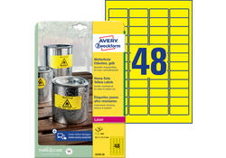 Etiket Avery Zweckform L6103-20 45.7x21.2mm geel 960stuks
