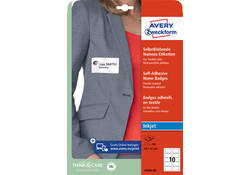 Badge Avery Zweckform J4785-20 80x50mm wit 200stuks