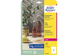 Etiket Avery Zweckform L7784-25 210x297mm transparant 25stuks