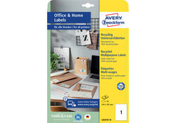 Etiket Avery Zweckform LR3478-10 210x297mm recycled wit 10stuks