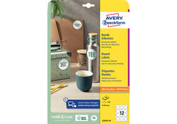 Etiket Avery Zweckform L3416-10 rond 60mm wit 120stuks