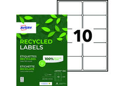 Etiket Avery LR7173-100 99.1x57mm recycled wit 1000stuks