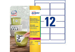 Etiket Avery L4776REV-20 99.1x42.3mm wit 240stuks