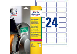 Etiket Avery Zweckform L7912-10 63.5x33.9mm polyethyleen wit 240stuks
