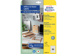 Etiket Avery Zweckform LR3666-10 38x21.2mm recycled wit 650stuks