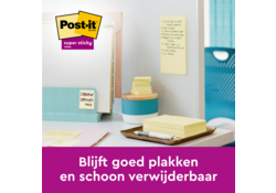 Memoblok Post-it 654 Super Sticky 76x76mm canary yellow