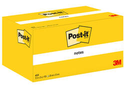 Memoblok Post-it 653 38x51mm geel