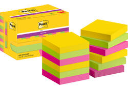 Memoblok Post-it 622 Super Sticky 47,6x47,6mm Carnival 12 stuks