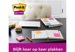 Memoblok Post-it 622 Super Sticky 47,6x47,6mm Carnival 12 stuks