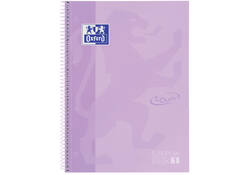 Notitieboek Oxford Touch Europeanbook A4+ 4-gaats lijn 80vel pastel paars