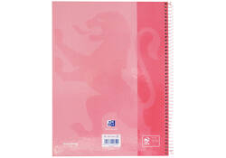 Notitieboek Oxford Classic Europeanbook A4+ 4-gaats lijn 80vel roze