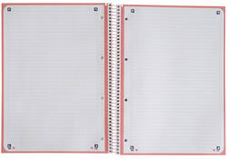 Notitieboek Oxford Touch Europeanbook A4+ 4-gaats lijn 80vel pastel roze