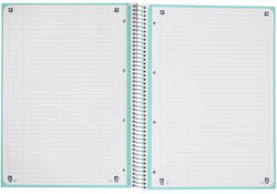 Notitieboek Oxford Touch Europeanbook A4+ 4-gaats lijn 80vel pastel mint