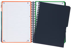 Projectboek Oxford School A4+ lijn 4-gaats 240 pagina's 80gr aqua